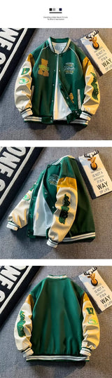 Men’s Embroidered Appliqué Baseball Jacket