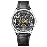 AGELOCER Original Baroque Art Carved Watch Men Luxury Business Formal Skeleton Automatic Mechanical Watch Birthday Gift for Men