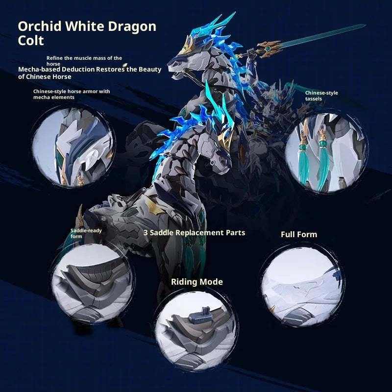 1/100 Motor Nuclear Mnp- Xh05a Zhao Yun With Mount Alloy Skeleton Super Mobile Guochuang Assembled Mech Model Room Decoration