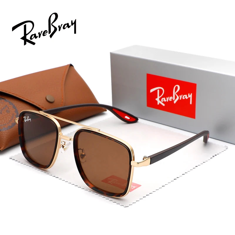 Oversized Square Sunglasses | Luxury Alloy Frame UV400