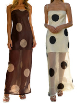 Floral Print Mesh Maxi Dress