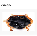 Women's Large Capacity Cowhide Handbag Female Retro Fashion Luxury Bags Ladies Real Natural Cow Leather Shoulder Bag for Lady