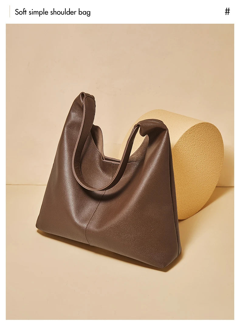 FOXER Minimalism Split Leather Women Shoulder Underarm Bag 2026 New Solid Casual Hobo Bag Female Daliy Tote Bag Purse