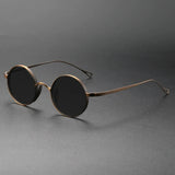 Ultra Light Pure Titanium Myopia Sunglasses Men Vintage Designer Small Round Frame Sunglasses Women Retro Luxury Brand Eyewear