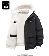 Men’s Fleece-Lined Hooded Winter Jacket