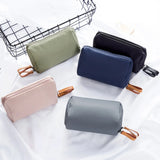 Solid Color Cosmetic Bag Women Makeup Pouch Toiletry Bag Fashion Necessaries Make Up Organizer Case Waterproof Wash Kit