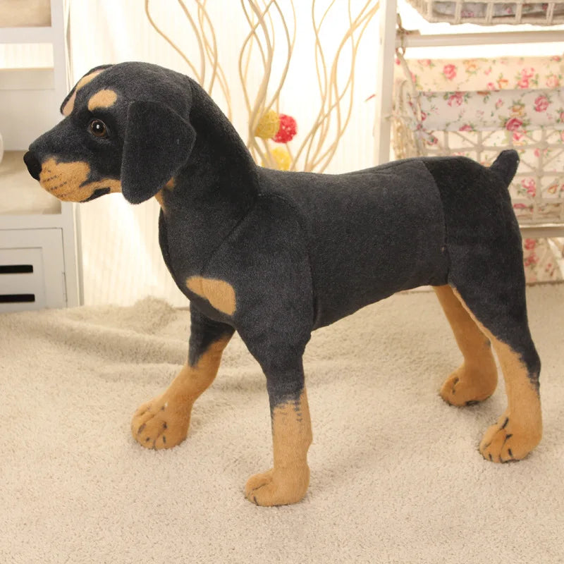 Lifelike Dog Plush Toy 70cm Giant Realistic Animals Stuffed Rottweiler Dog Plush Toys Home Decoration Gift For Children