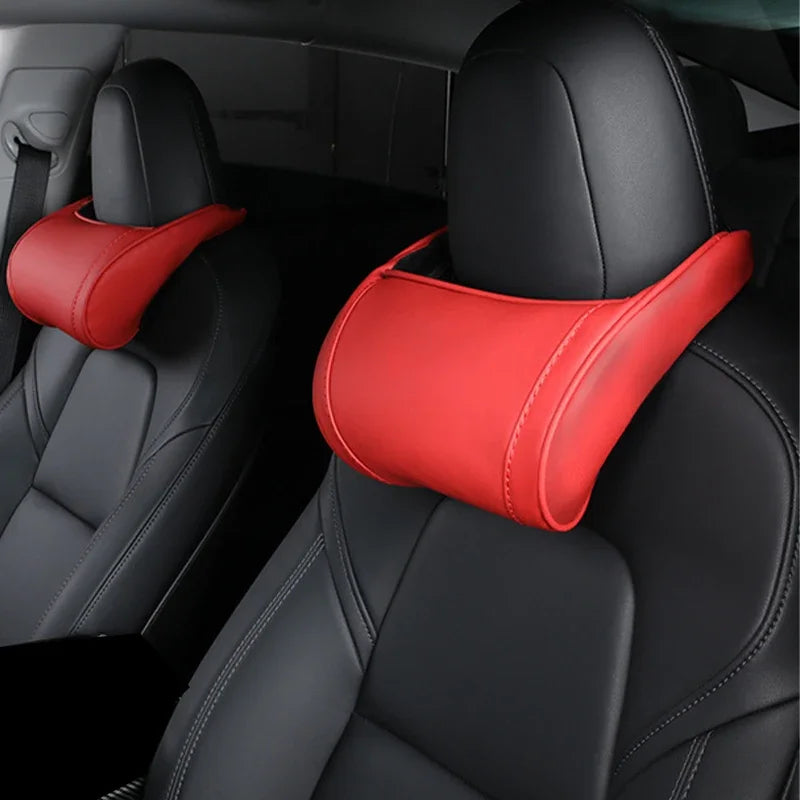 Neck Pillow Headrest Pillow Automobile Seat Neck Rest Auto Seat Head Support Pillow  Accessories suit For Tesla Model 3 Y X S