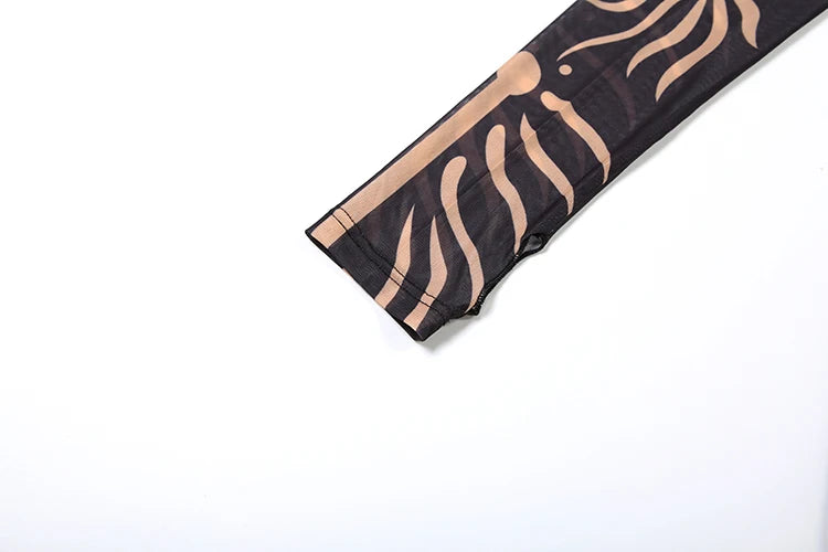 Urban Print Turtleneck Bodysuit