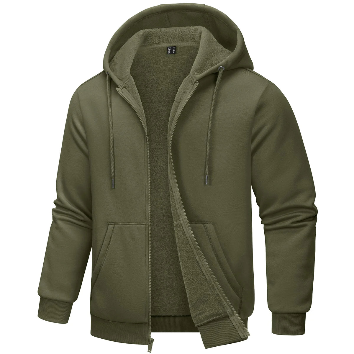 TACVASEN Men's Fleece-Lined Zip-Up Hoodie
