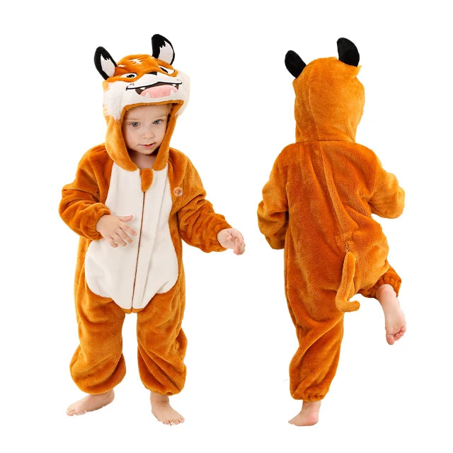 Plush Hooded Baby Winter Romper