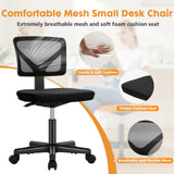 JHK Armless Mesh Office Chair | Lumbar Support & 360° Swivel