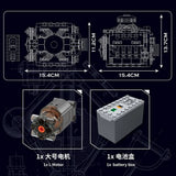 MOULD KING 10171 Technical Motorized LSX454 V8 Engine Building Block Toys Educational Car Bricks Children MOC Toys Gift For Kids