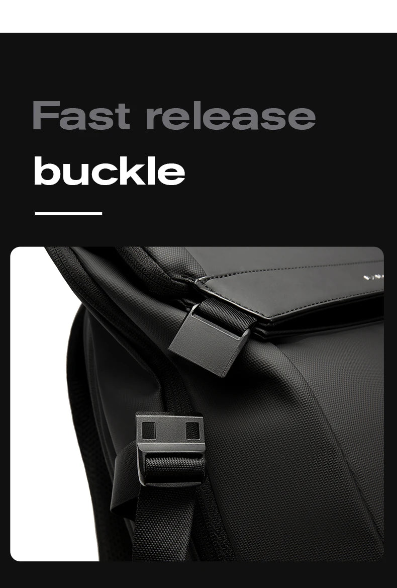 Bange Men Fashion Backpack 15.6 inch Multifunctional Waterproof Backpack Daily Travel Bag Casual School Rucksack with Buckle
