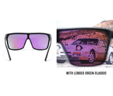 KDEAM One-piece Shape Men Sunglasses Polarized Elastic Paint Surface Sun Glasses Women Suitable Long-lasting Goggles Cat.3