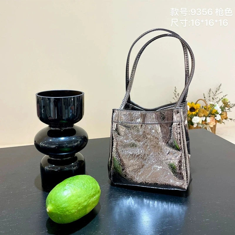 Fashion Silk Women Bucket Bag Luxury Suede Leather Female Party Handbag Custom Name Multiple Lady Shoulder Bag With Top Handles