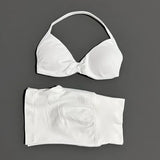 2 Pieces HISTELLO Sports Set Seamless Strappy Yoga Bra High Waist Scrunch Shorts Breathable Elastic Gym Workout Fitness Clothes
