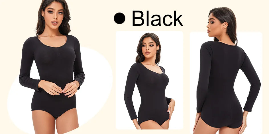 Seamless Tummy Control Long Sleeve Body Shaper