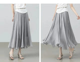 Sentubila Flowy A-Line Skirt – Iridescent Sheen