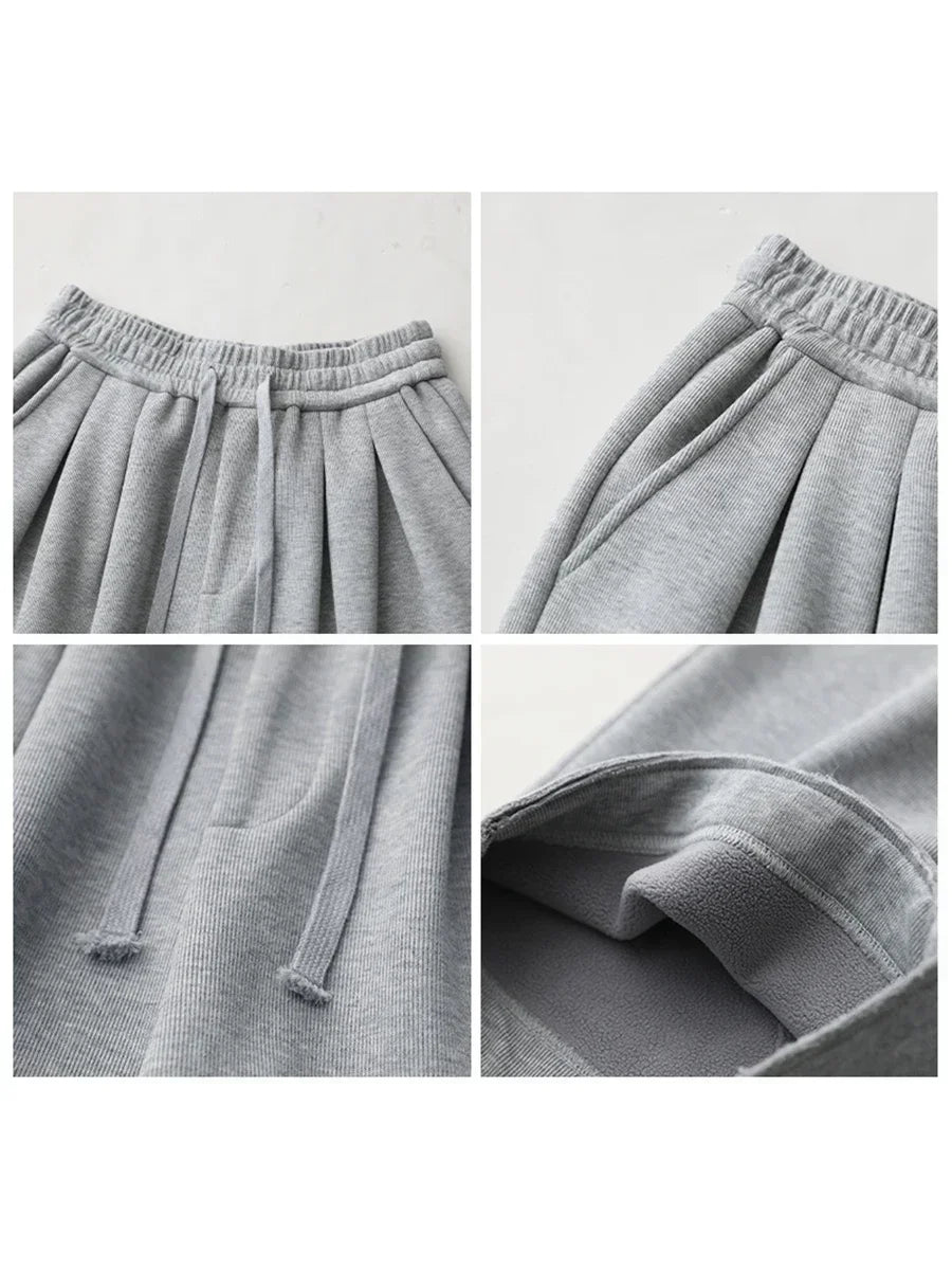 Women's High-Waisted Drawstring Wide-Leg Pants