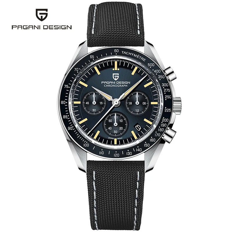 PAGANI DESIGN Meteorite Dial Luxury Quartz Watch For Men Speed Sport Chronograph Waterproof AR Sapphire crystal Wrist watch Men