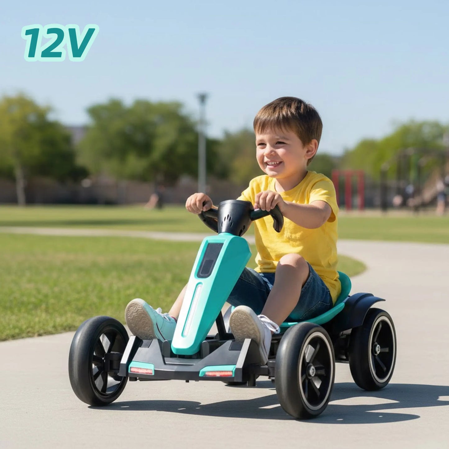 12V Kids Electric Go-Kart | Foldable, 4-Wheel Ride-On Toy