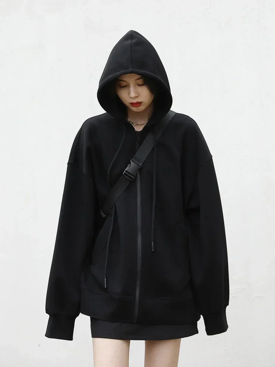 Women’s Relaxed Longline Zip-Up Hoodie