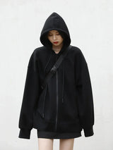 Women’s Relaxed Longline Zip-Up Hoodie