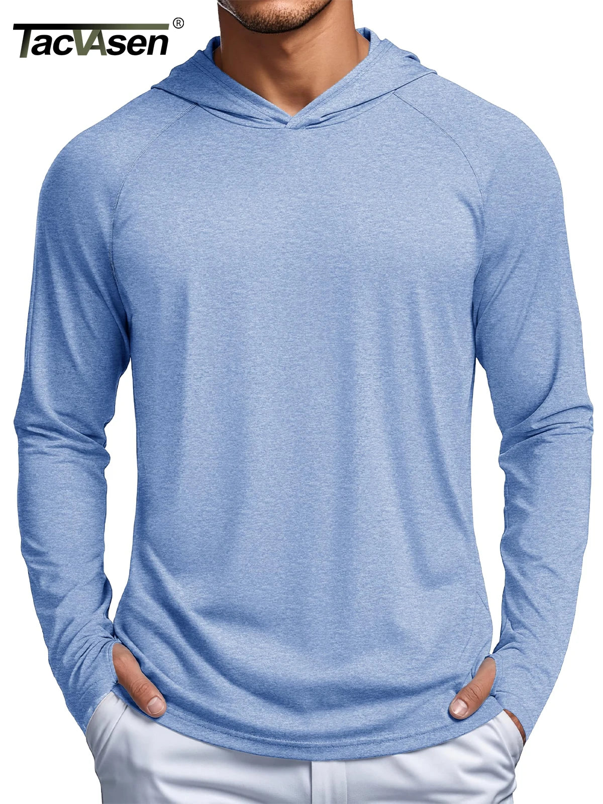 Men's UPF 50+ Sun Hoodie — Long Sleeve Quick-Dry Rash Guard
