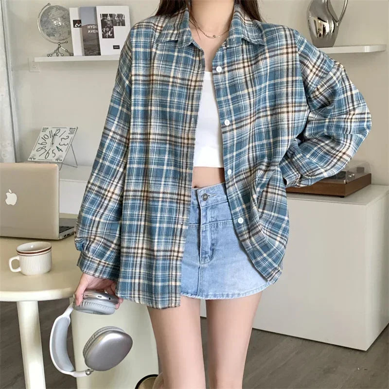 Classic Plaid Flannel Shirt Jacket