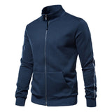 Men's Stand Collar Zip-Up Jacket