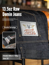 MADEN 13.5oz Heavyweight Selvedge Raw Denim Straight Jeans