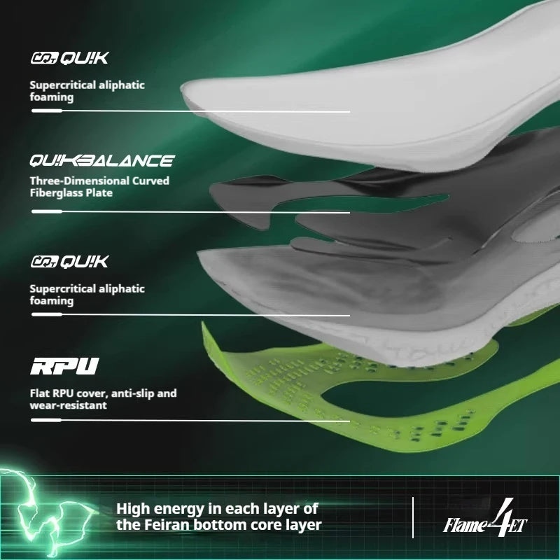 361 Degrees Flame 4 ET Men's Running Shoes Racing Marathon Rebound Breathable Cushioning Male Sneakers 672612223