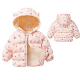 Kids’ Plush Cartoon Hooded Jacket