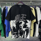 MIXED EMOTION Oversized Cotton Rhinestone T-Shirt