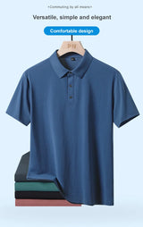 Men's Breathable Mesh Polo Shirt – Ice Silk Summer Top