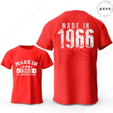 60th Birthday Vintage Graphic T-Shirt — Made in 1966 Men's Short Sleeve Tee