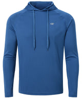 Summer Men's Long Sleeve UPF 50+ Hoodie T-Shirts, Rash Guard Quick Dry T-shirt Outdoor Sport Running Pullover