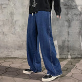 Men's Korean Wide-Leg Jeans – Relaxed Streetwear Fit