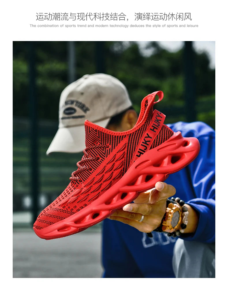 Men's Breathable Mesh Lace-Up Sneakers