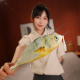 New Simulation Large Yellow Croaker Plush Toys Lifelike Fish Dolls Stuffed Soft Throw Pillow Sleeping Cushion Decor Gift
