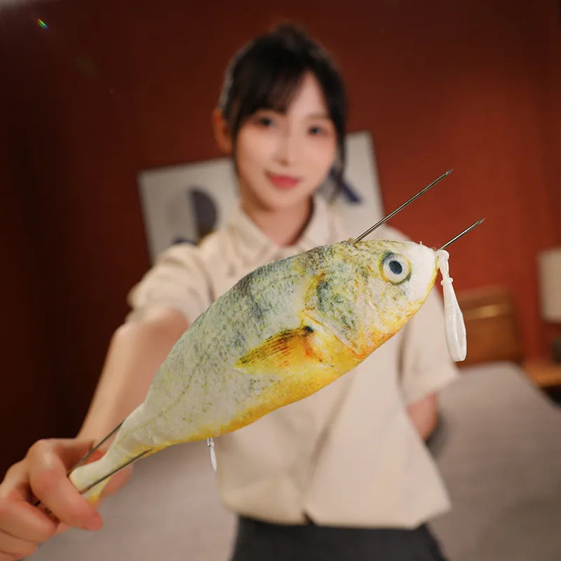 New Simulation Large Yellow Croaker Plush Toys Lifelike Fish Dolls Stuffed Soft Throw Pillow Sleeping Cushion Decor Gift