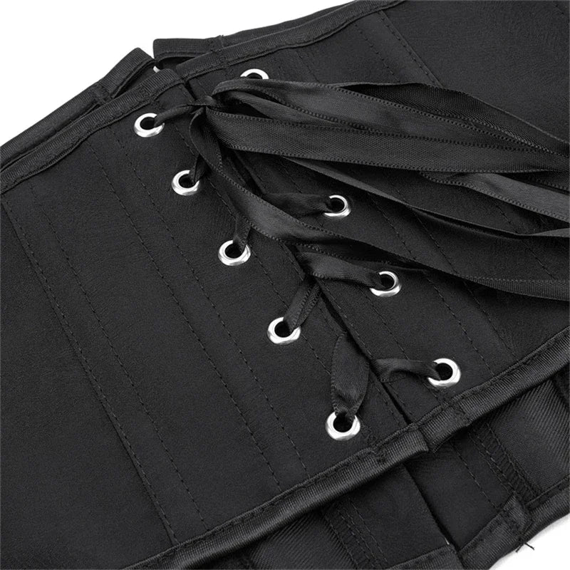 Underbust Leather Waist Trainer – Gothic Lace-Up Bustier & Shapewear