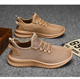 Men's Non-Slip Casual Sneakers Breathable Outdoor Jogging Training Hiking Sports Running Outdoor Weave Knit Lace Up Shoes