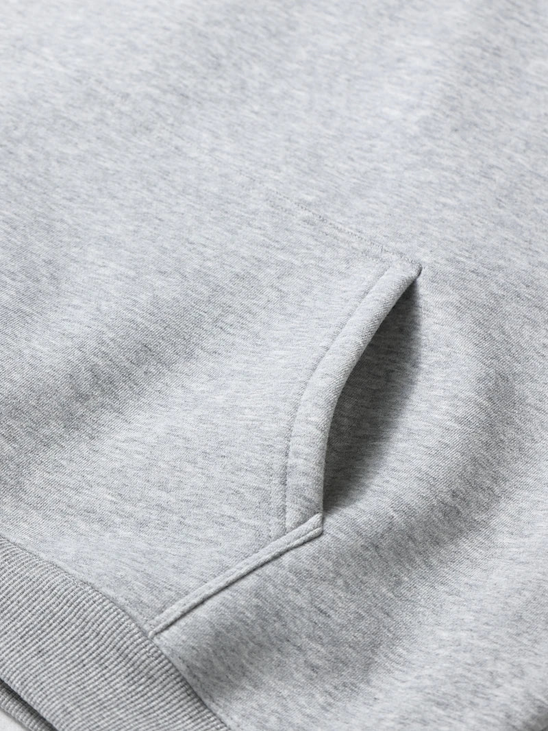 Cotton Baggy Fleece Hoodies for Men Solid Color Plush Pullovers Oversized Hooded Sweatshirt Autumn Winter Thick Clothes Unisex