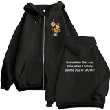 Blame John Meme Oversized Zip-Up Hoodie