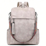 Women's Genuine Leather Laptop Backpack — 15.6" Retro Style