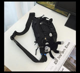 2024 Techwear Style Punk Hip Hop Single Shoulder Crossbody Bag Men Women Street Vintage Chest Bag Casual Sport Fanny Pack