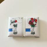 Printing Purse Genuine Leather Small Coin Wallet Genuine Leather Hasp Coin Purse Pouch Change Holder Card Holder for Men Women