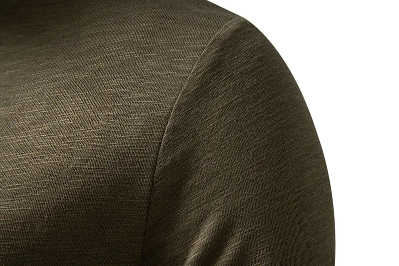 Men's Cotton Henley Long Sleeve Shirt